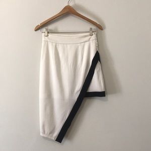 Asymmetrical Black/White Skirt